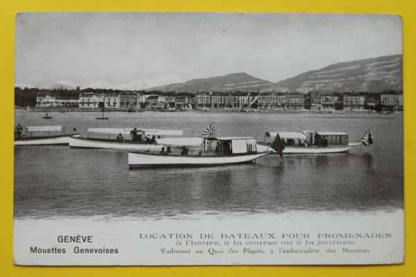 Ansichtskarte AK Genf / Stadtansicht / 1905-1915 / Motorboote – Ausflugsboote